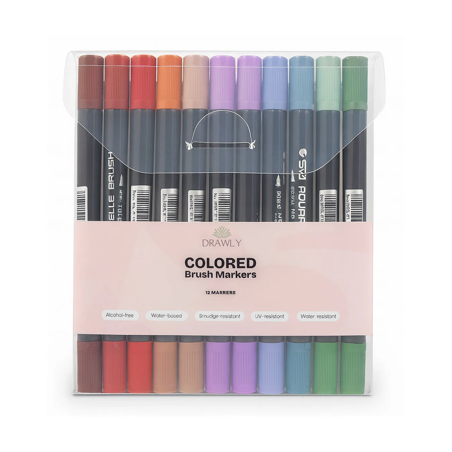 DRAWLY™ – Set de 12 Feutres Pinceaux Colorés